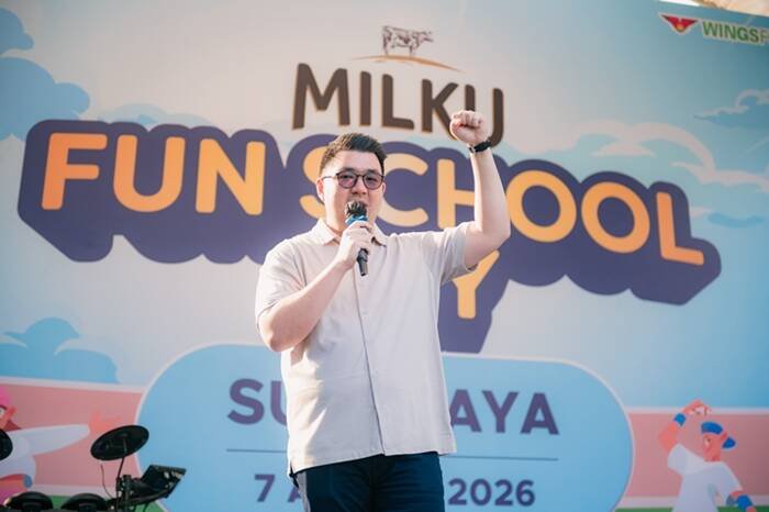 Wilson Salim, Senior Brand Manager MILKU Memberikan Sambutan Pada MILKU Fun School Day (1)