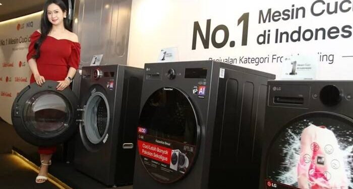 LG Pemimpin Pasar Mesin Cuci Bukaan Depan (Front Loading). | Properti Desain LG Pemimpin Pasar Mesin Cuci Bukaan Depan (Front Loading).